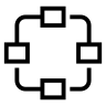 Network infrastructure services icon